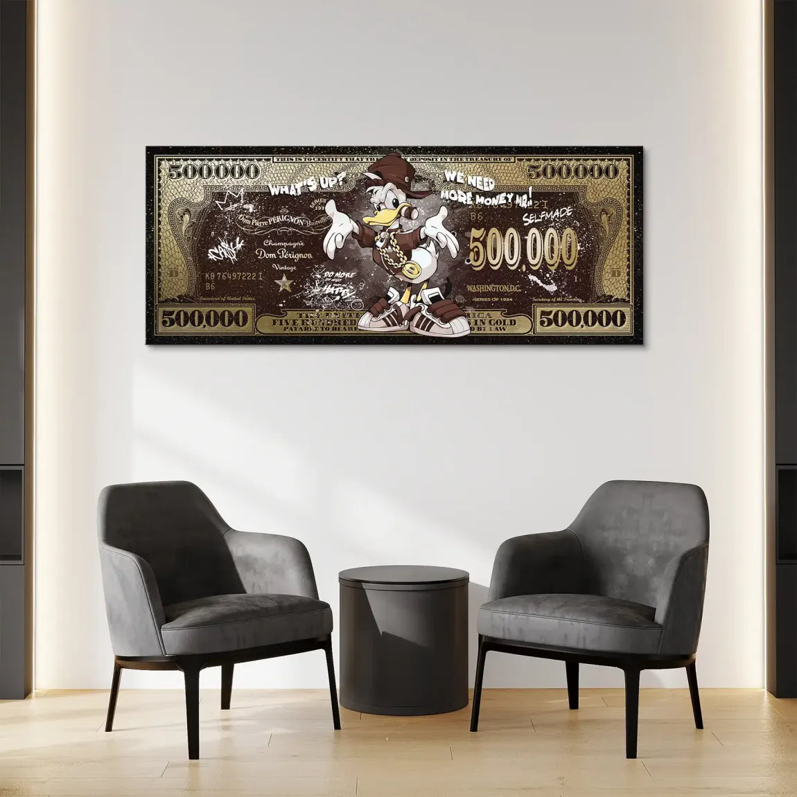 Donald Duck Whats Up Retro Dollar Leinwand Bild INGALERIE