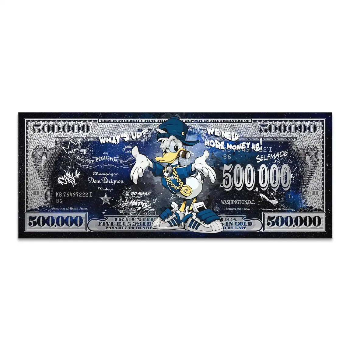 Donald More Money Leinwand Bild INGALERIE