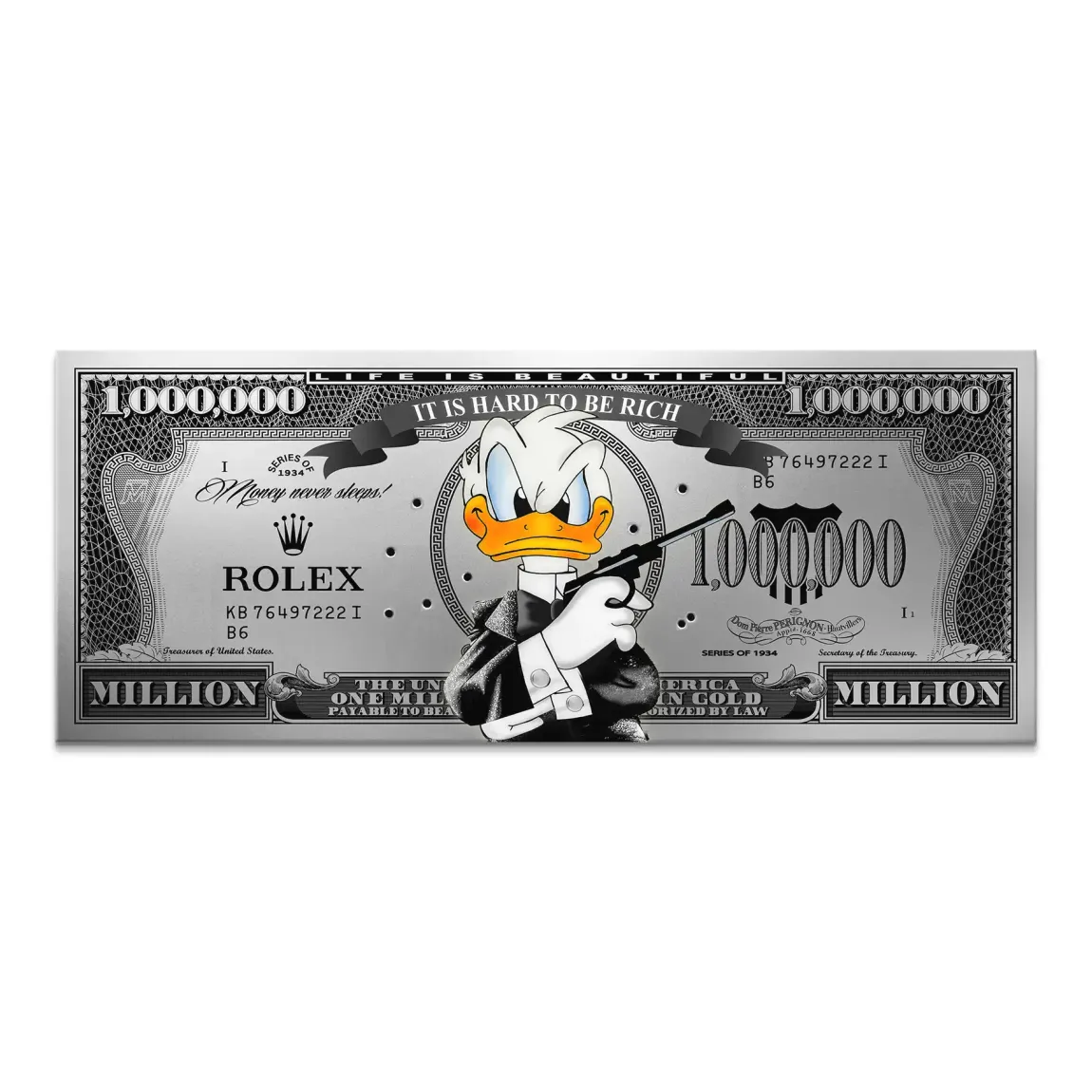 Donald Duck License to Bill Pop Art Dollar Leinwand Bild INGALERIE