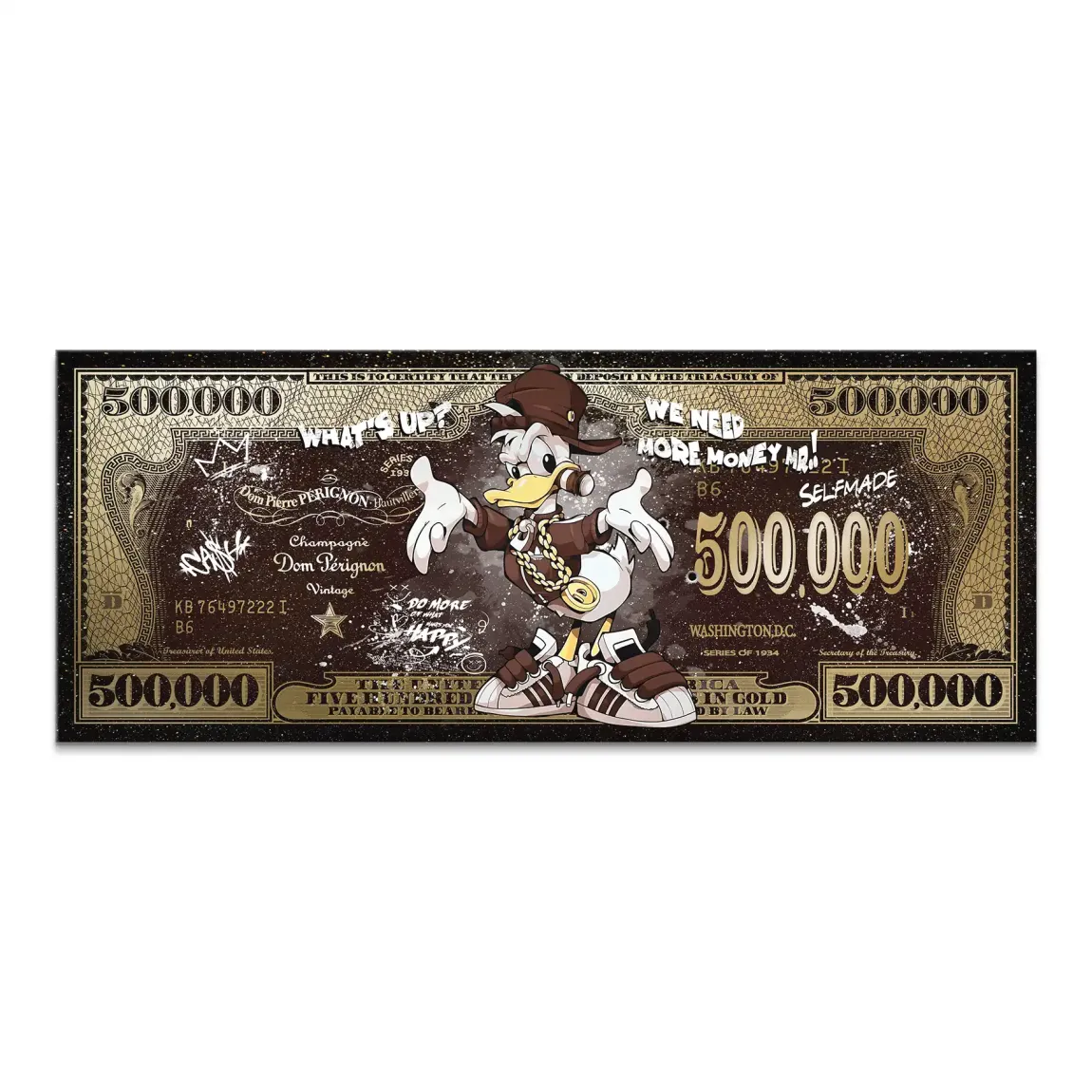 Donald Duck Whats Up Retro Dollar Leinwand Bild INGALERIE