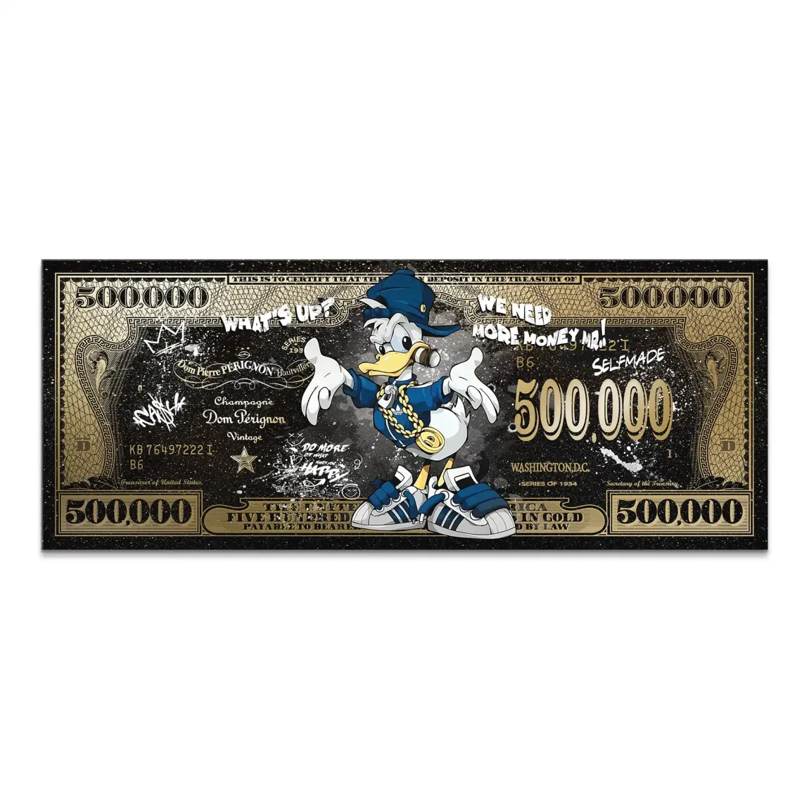 Donald Duck Whats Up Dollar Style Leinwand Bild INGALERIE