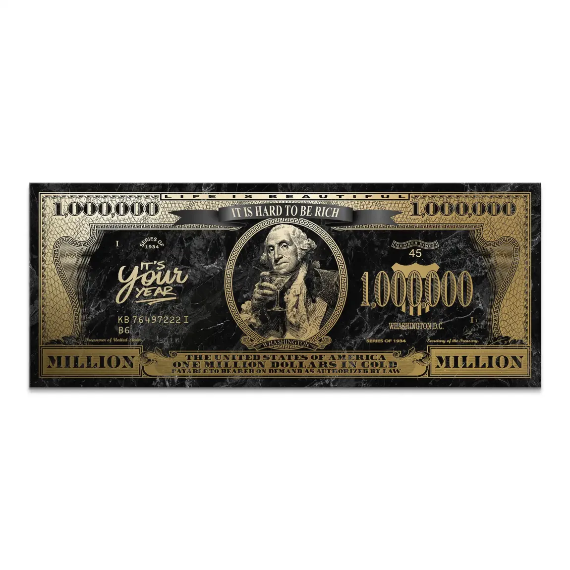 Million Vision George Washington Leinwand Bild