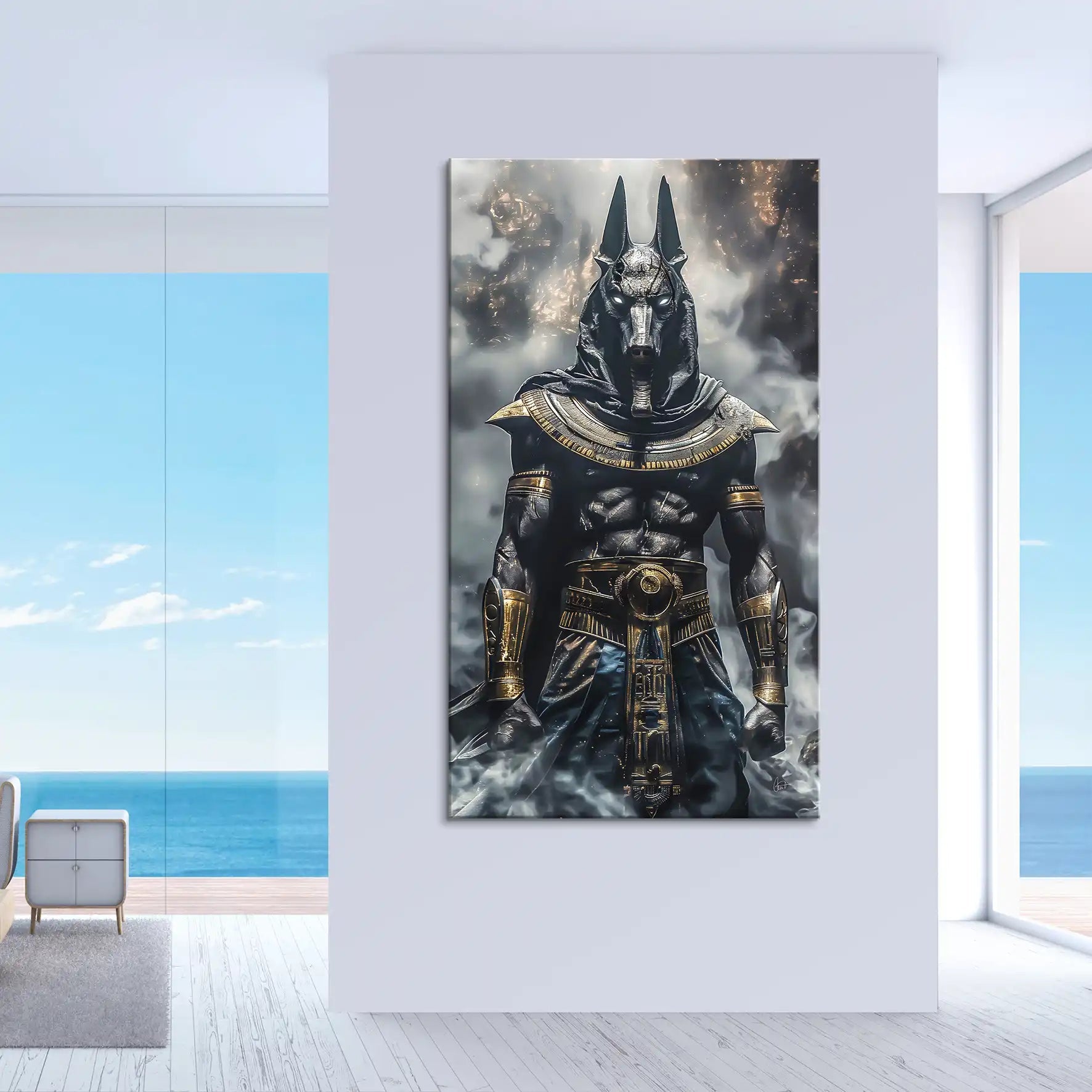 Anubis Black Leinwand Bild INGALERiE