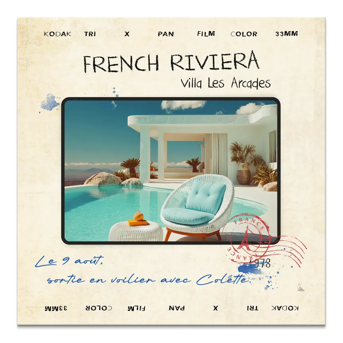 French Riviera Chic Wild Leinwand Bild