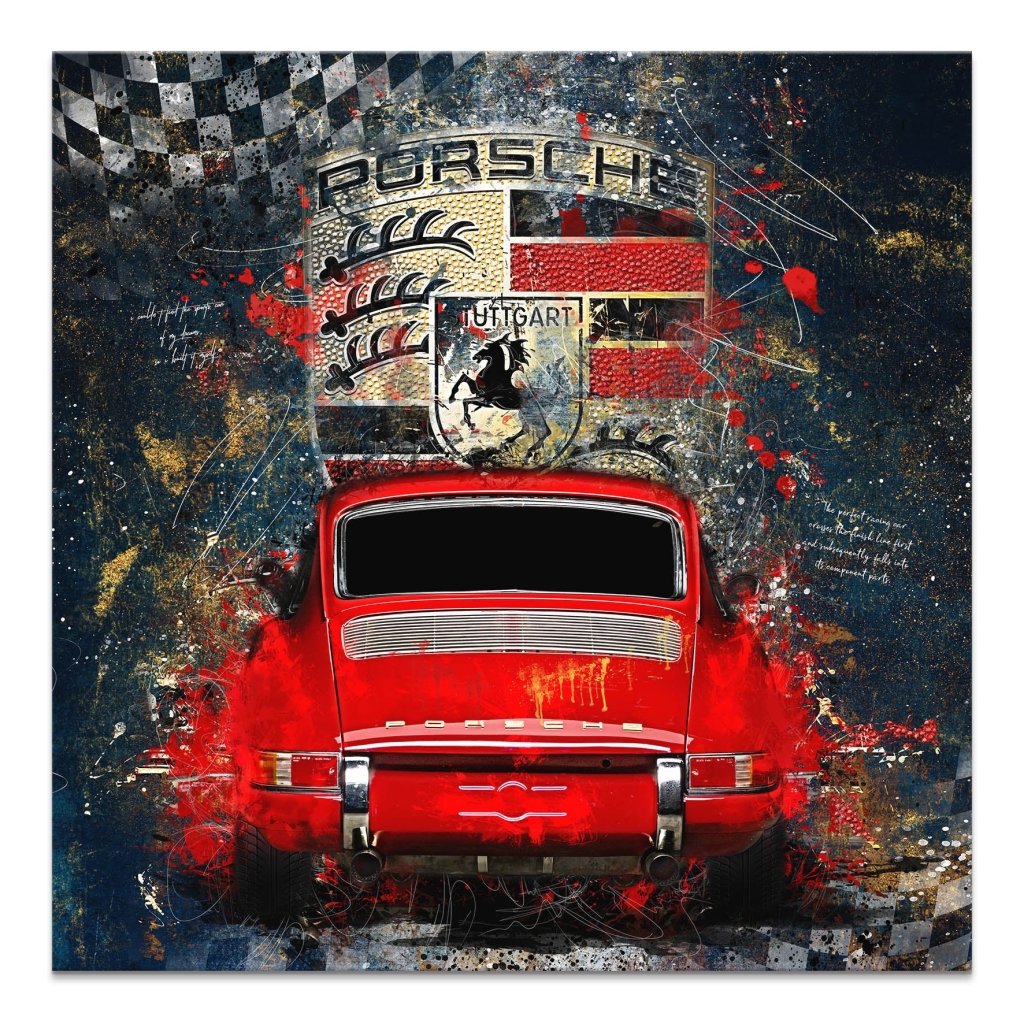 Porsche 911 Modern Abstrakt Leinwand Bild INGALERIE