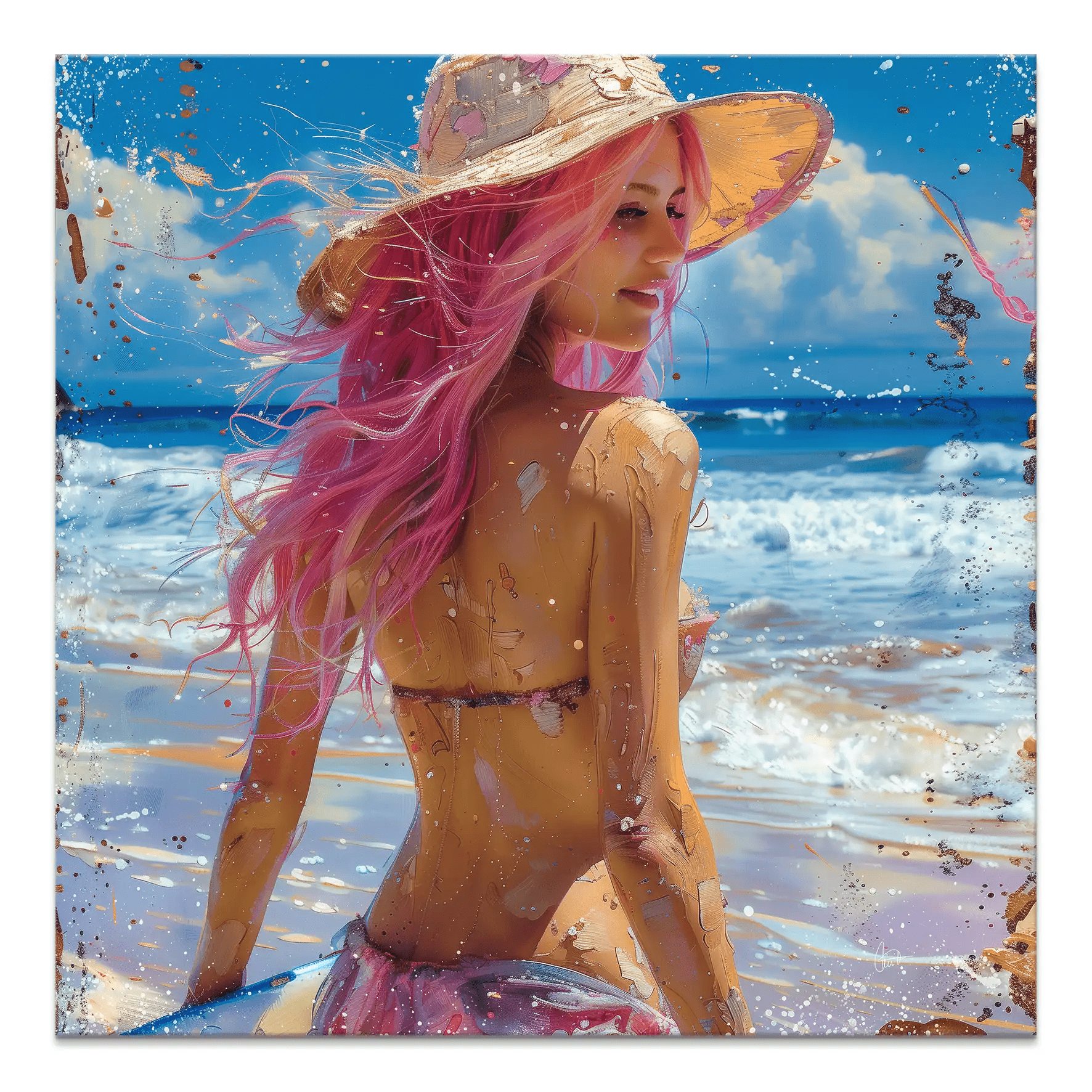 Beach Girl Leinwand Bild INGALERIE