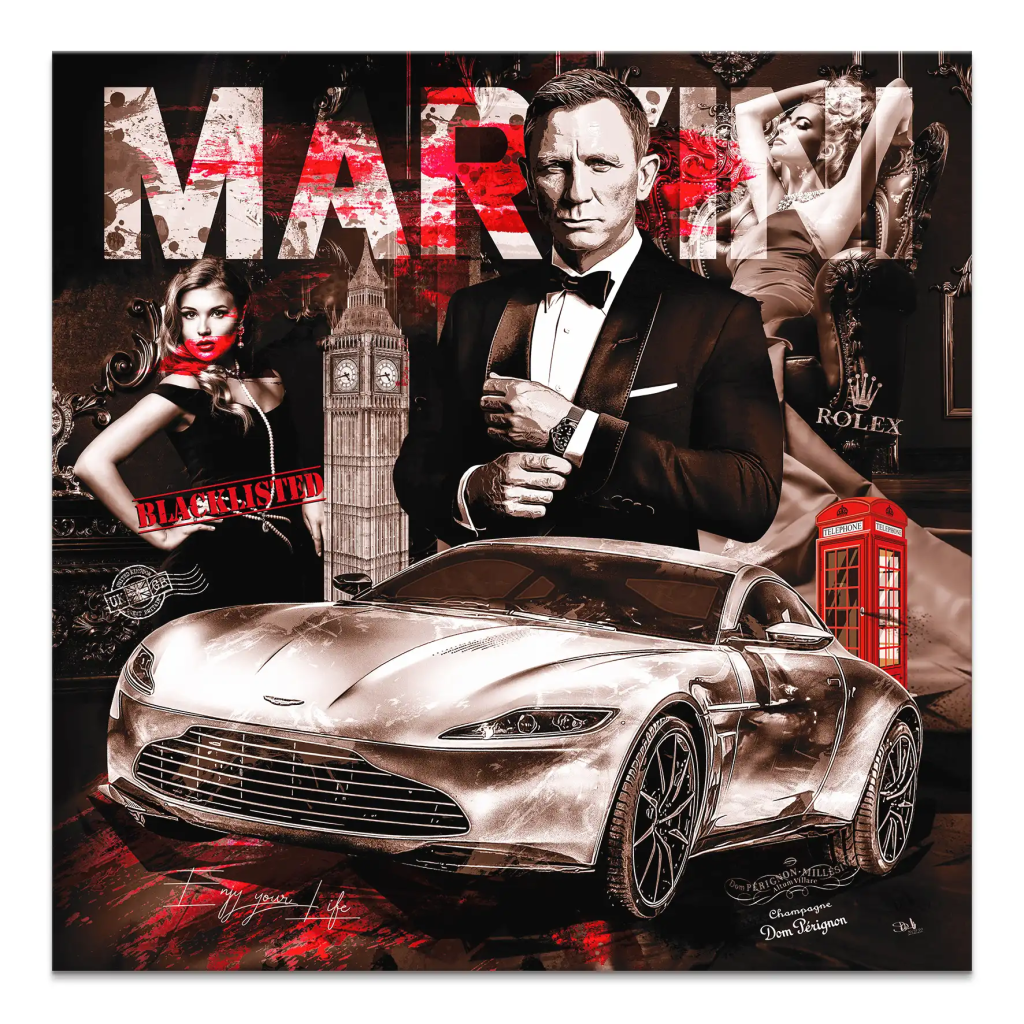 James Bond Modern Style Leinwand Bild INGALERIE