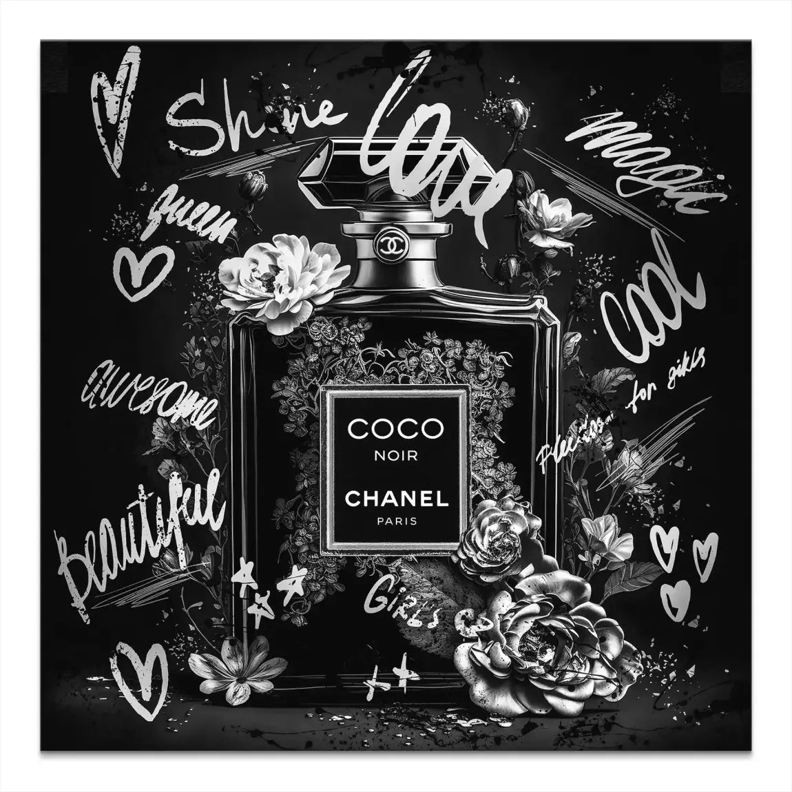 Coco Parfum Black Style Leinwand Bild INGALERIE