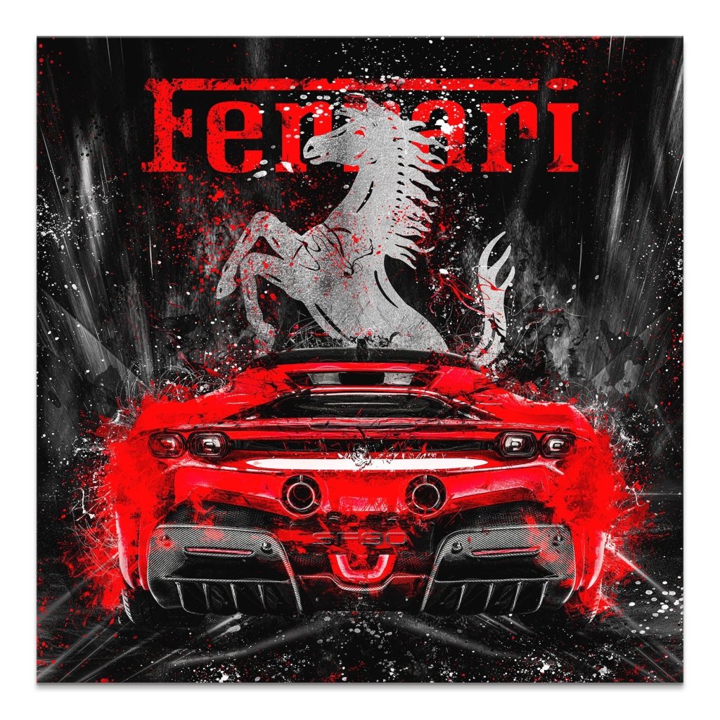 Ferrari SF90 Abstrakt Leinwand Bild INGALERIE