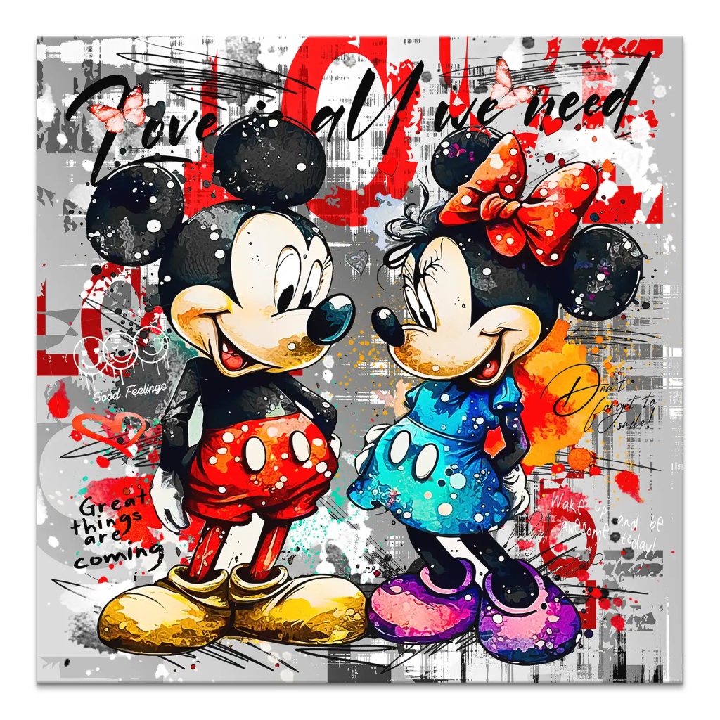 Micky Minnie Love Leinwand Bild INGALERIE