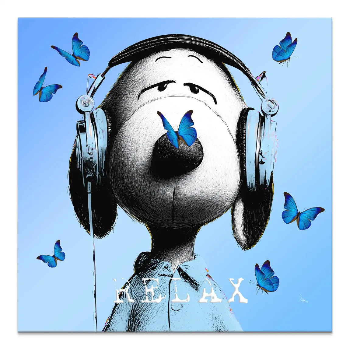 Snoopy Relax Leinwand Bild