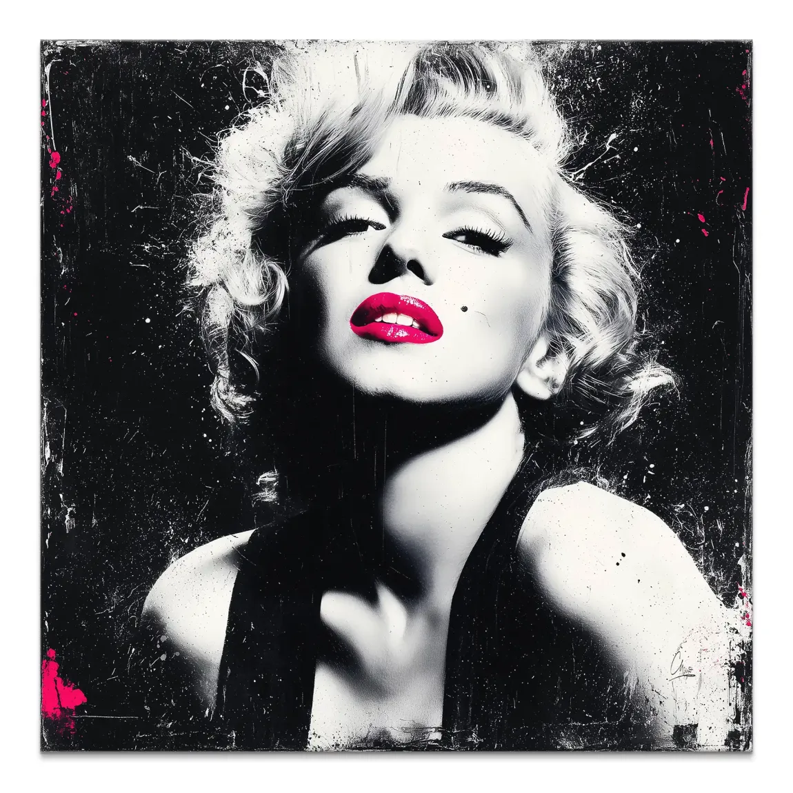 Monroe Noir Art Leinwand Bild