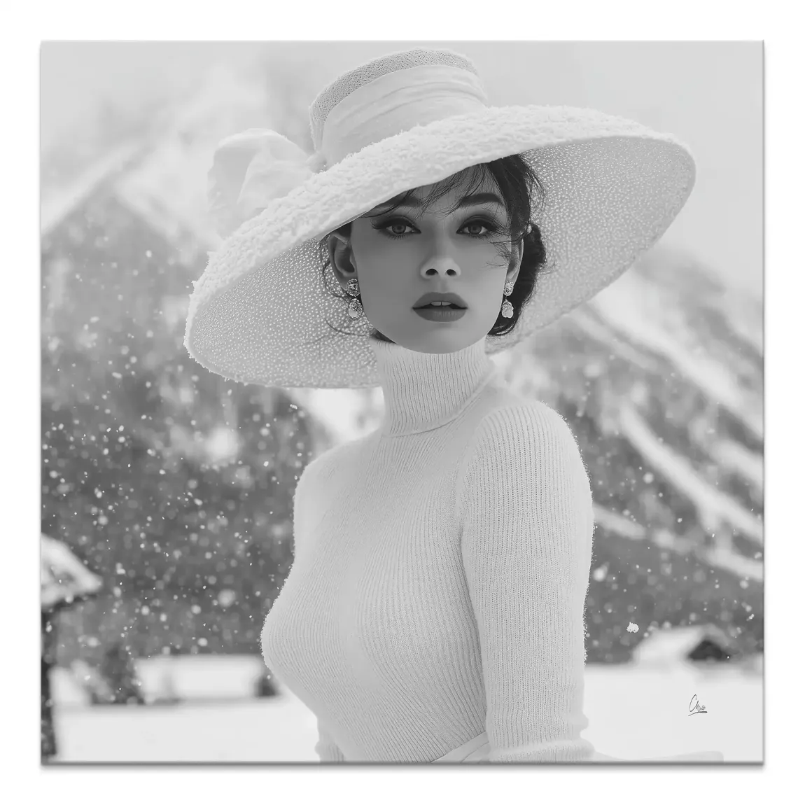 Audrey Hepburn Aspen Portrait Leinwand Bild
