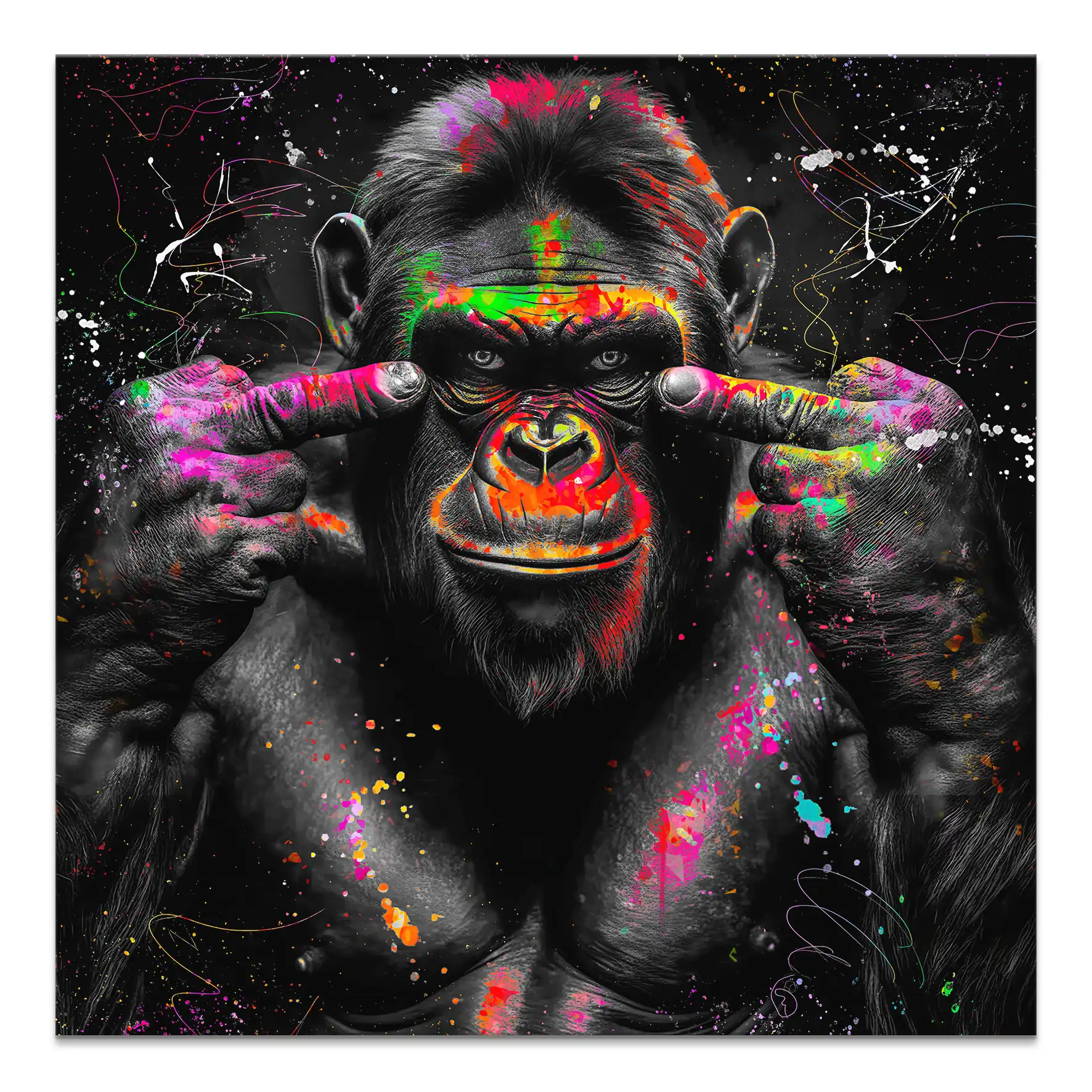 Bad Gorilla Leinwand Bild INGALERIE