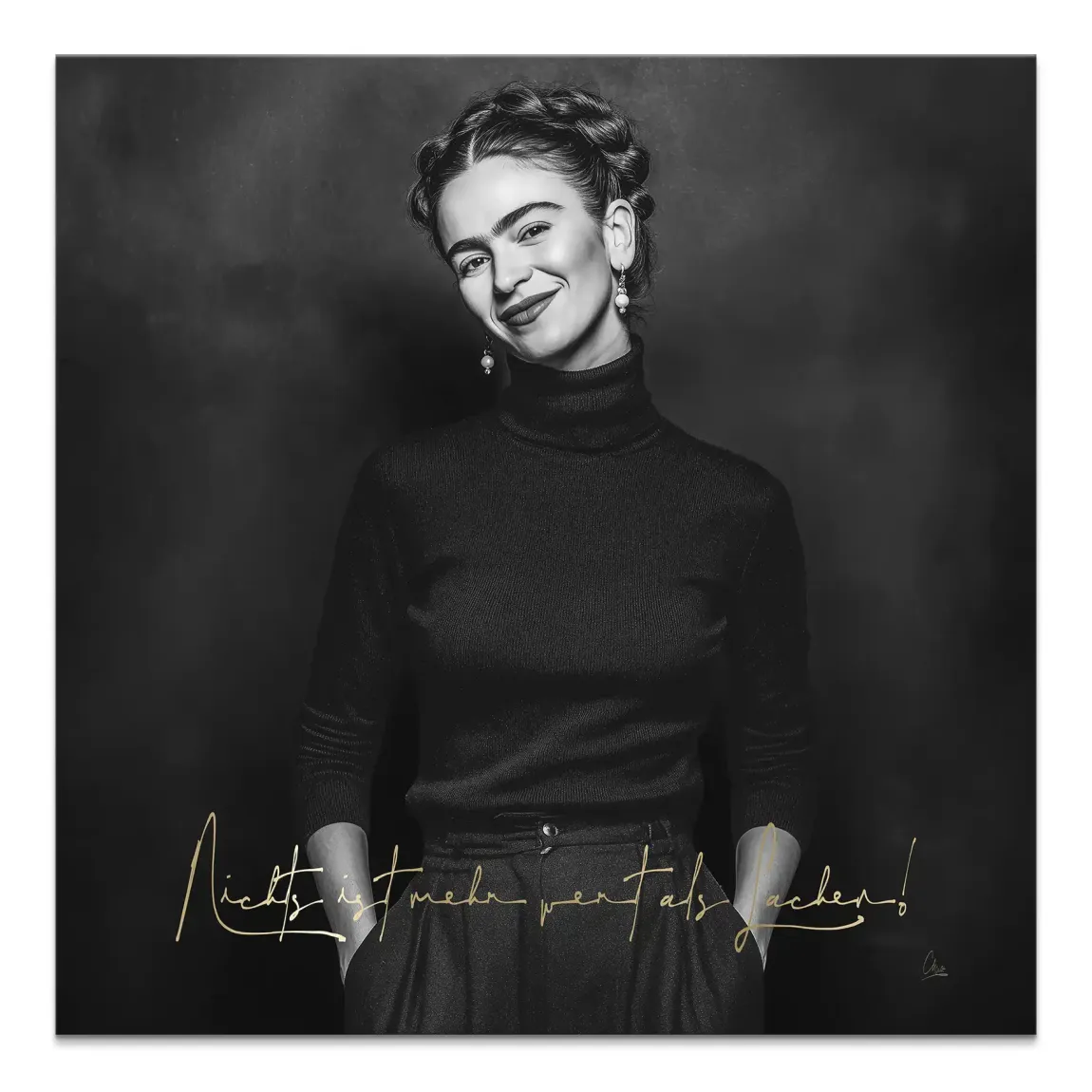 Frida Kahlos Lachen Leinwand Bild