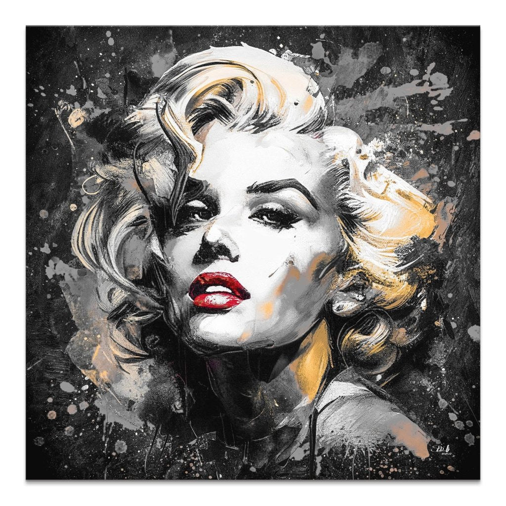 Marilyn Monroe Abstrakt Black Leinwand Bild INGALERIE