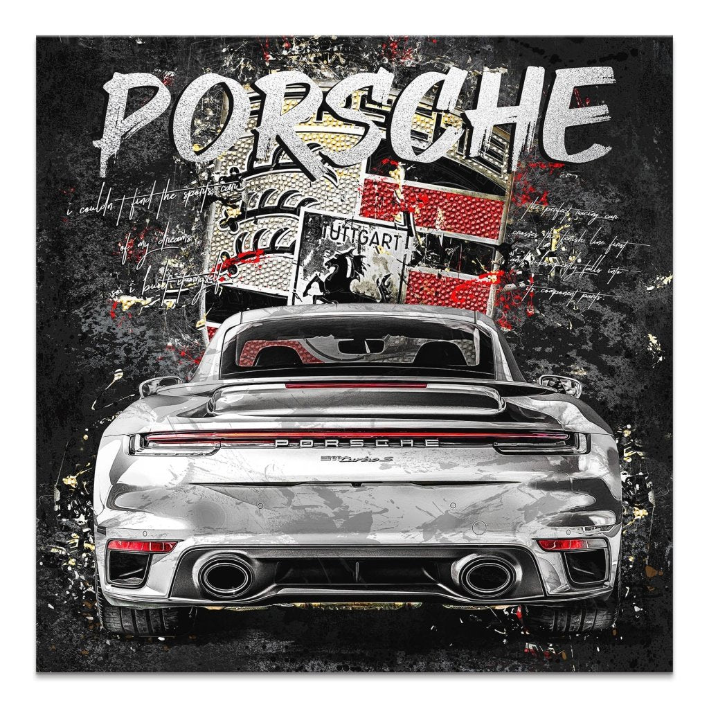 Porsche Turbo Abstrakt Leinwand Bild INGALERIE