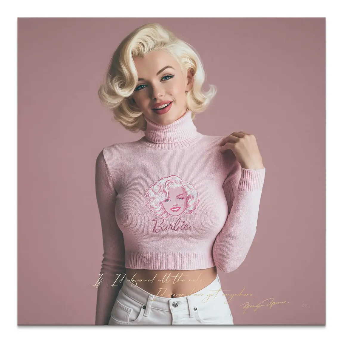 Marilyn Monroe Blush Leinwand Bild
