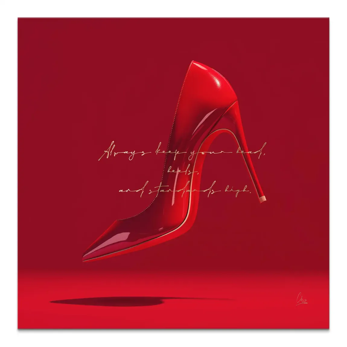 Red Heels Leinwand Bild