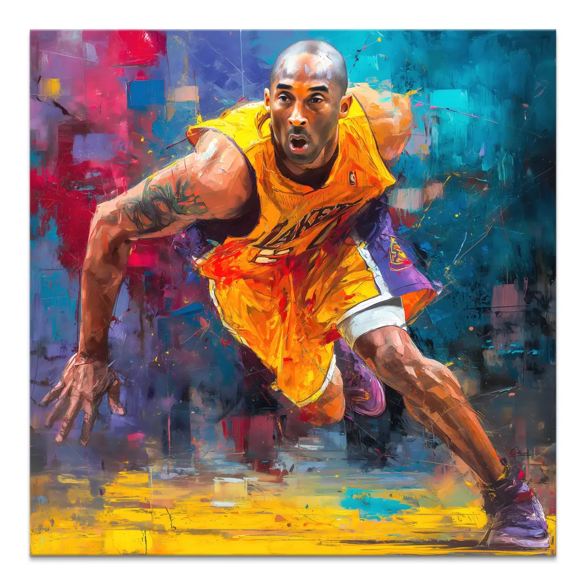 Kobe In Action Leinwand Bild INGALERIE