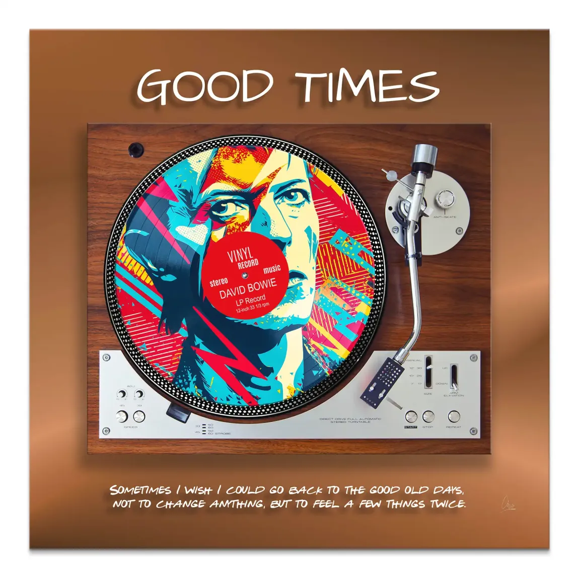 Retro Vibes David Bowie Leinwand Bild