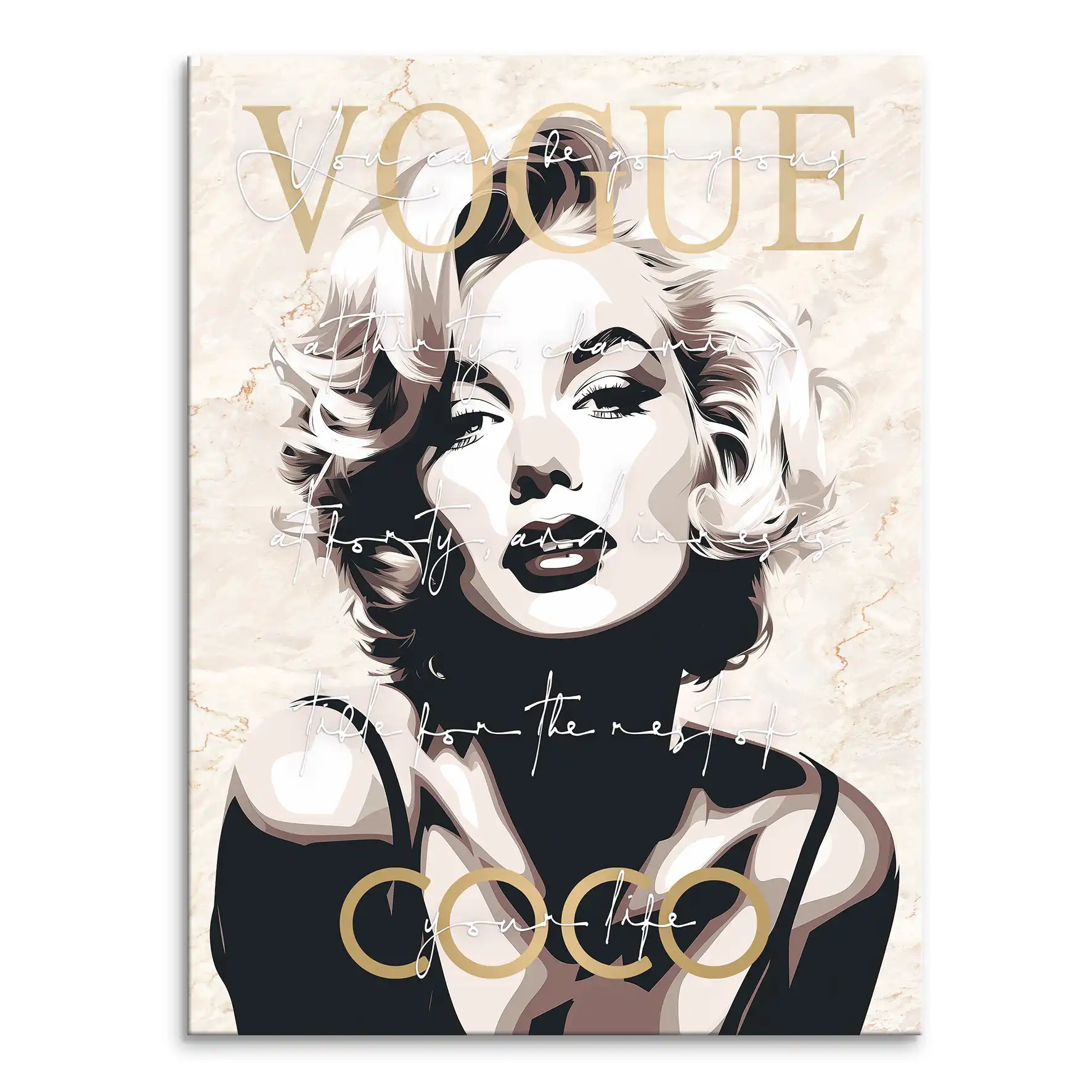 Marilyn Monroe Vogue Coco Leinwand Bild INGALERIE