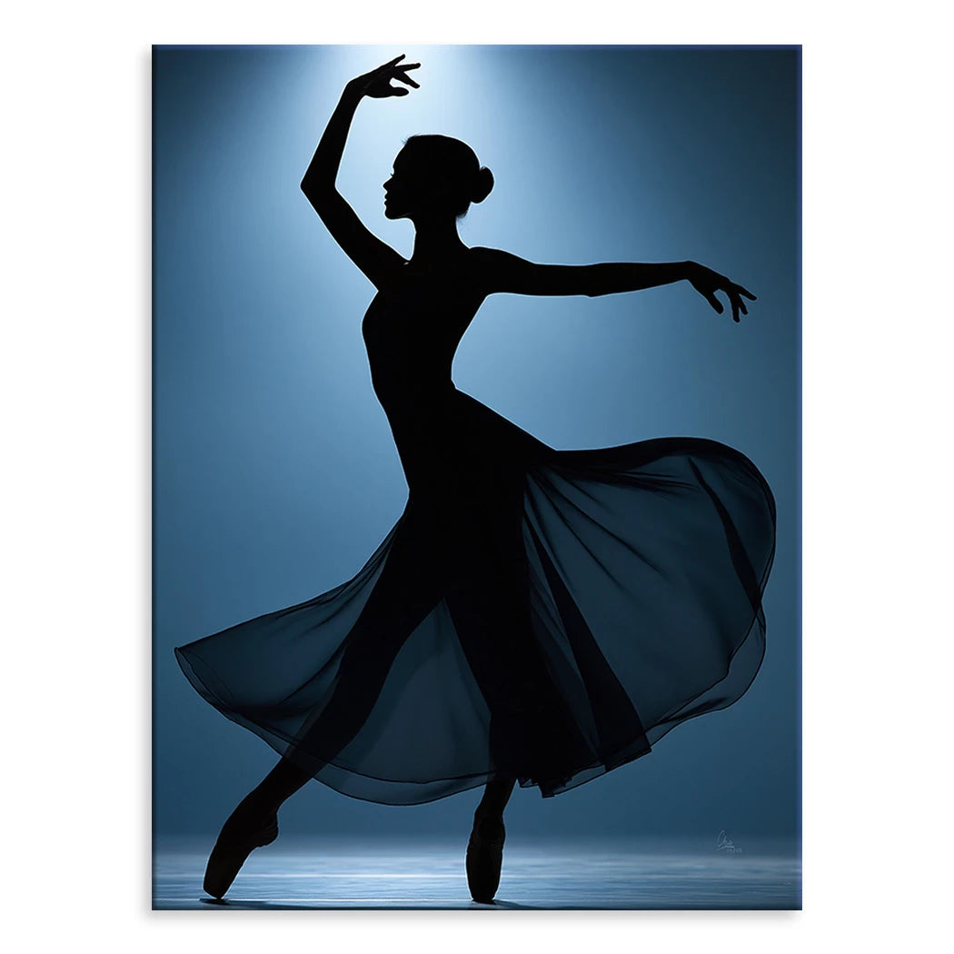 Ballerina Lichttanz Leinwand Bild