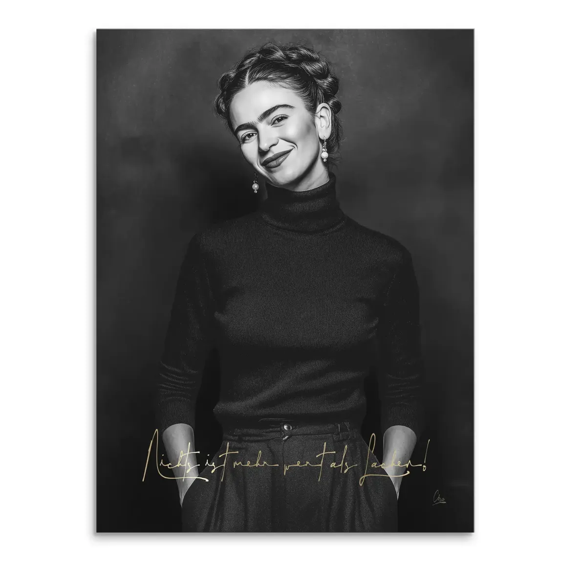 Frida Kahlo stilles Lächeln Leinwand Bild