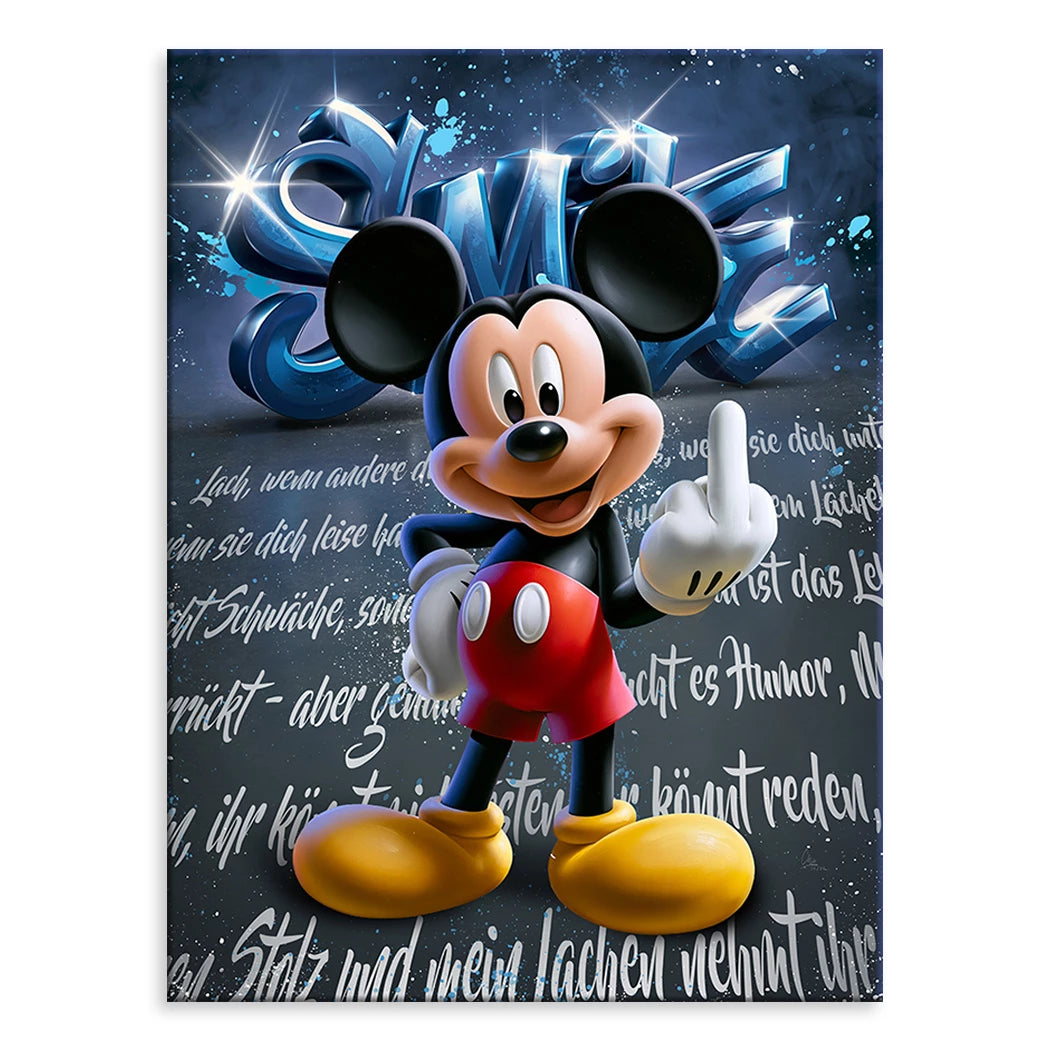 Micky Lacht Leinwand Bild