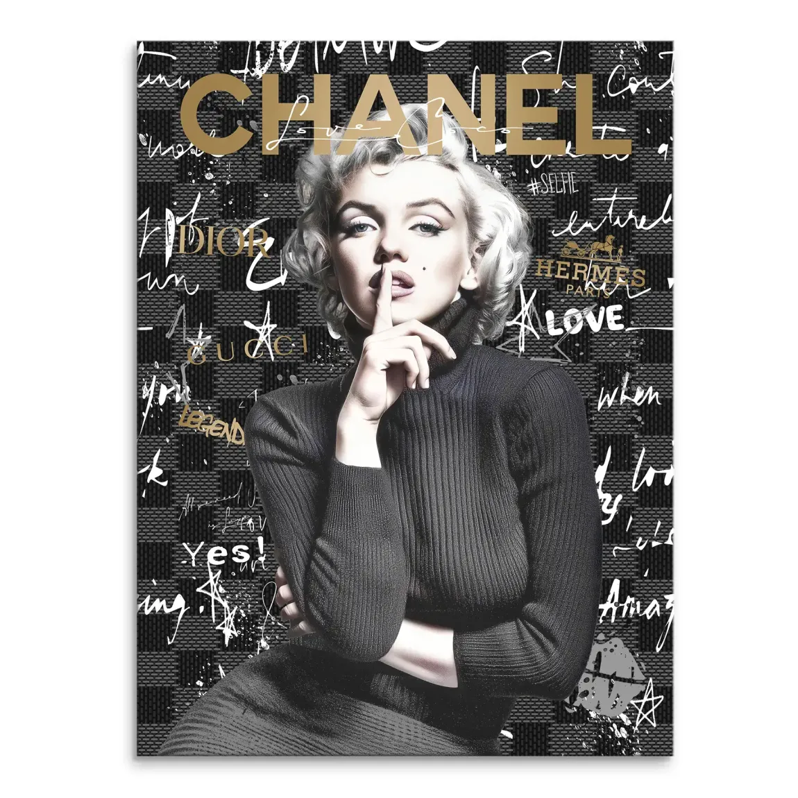 Marilyn loves Chanel Leinwand Bild INGALERIE