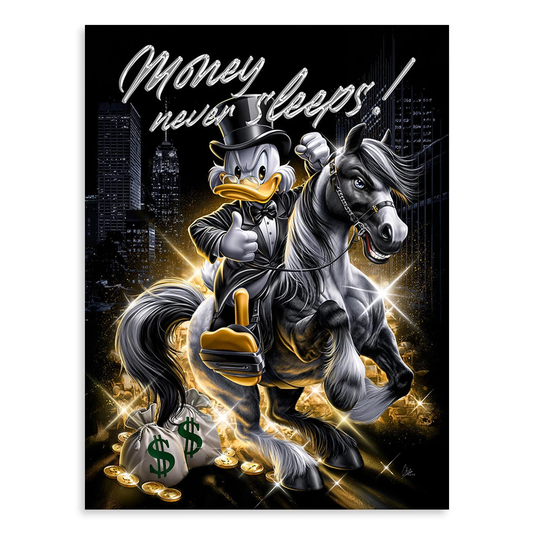 Dagobert Money Rider Leinwand Bild