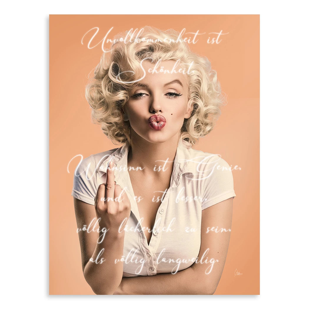 Marilyn Monroe Statement Leinwand Bild