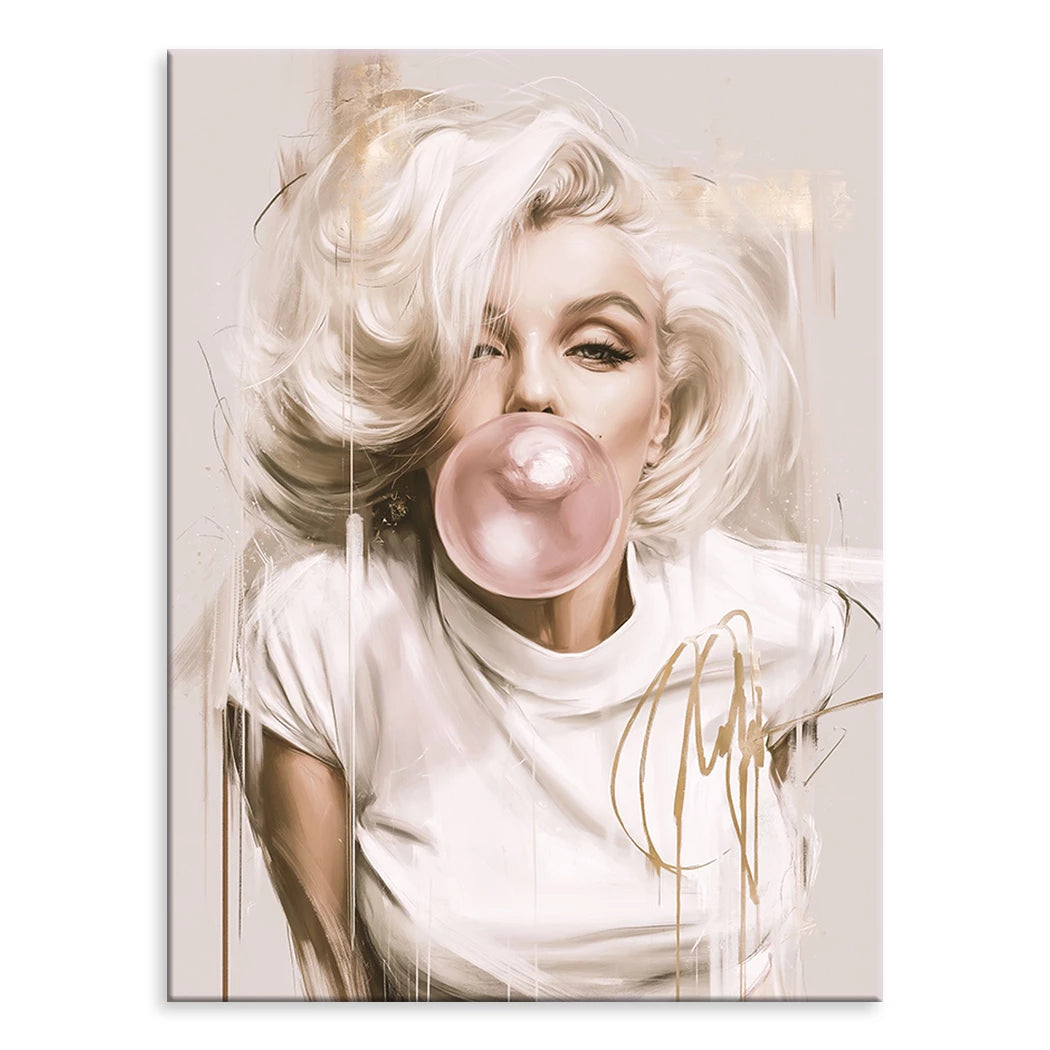 Marilyn Bubble Art Leinwand Bild