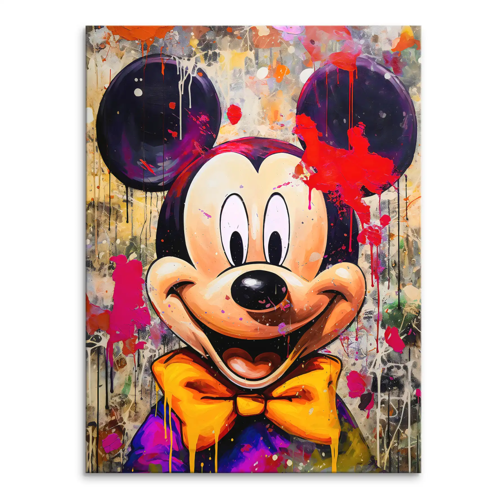 Micky Maus Abstrakt Style Leinwand Bild INGALERIE