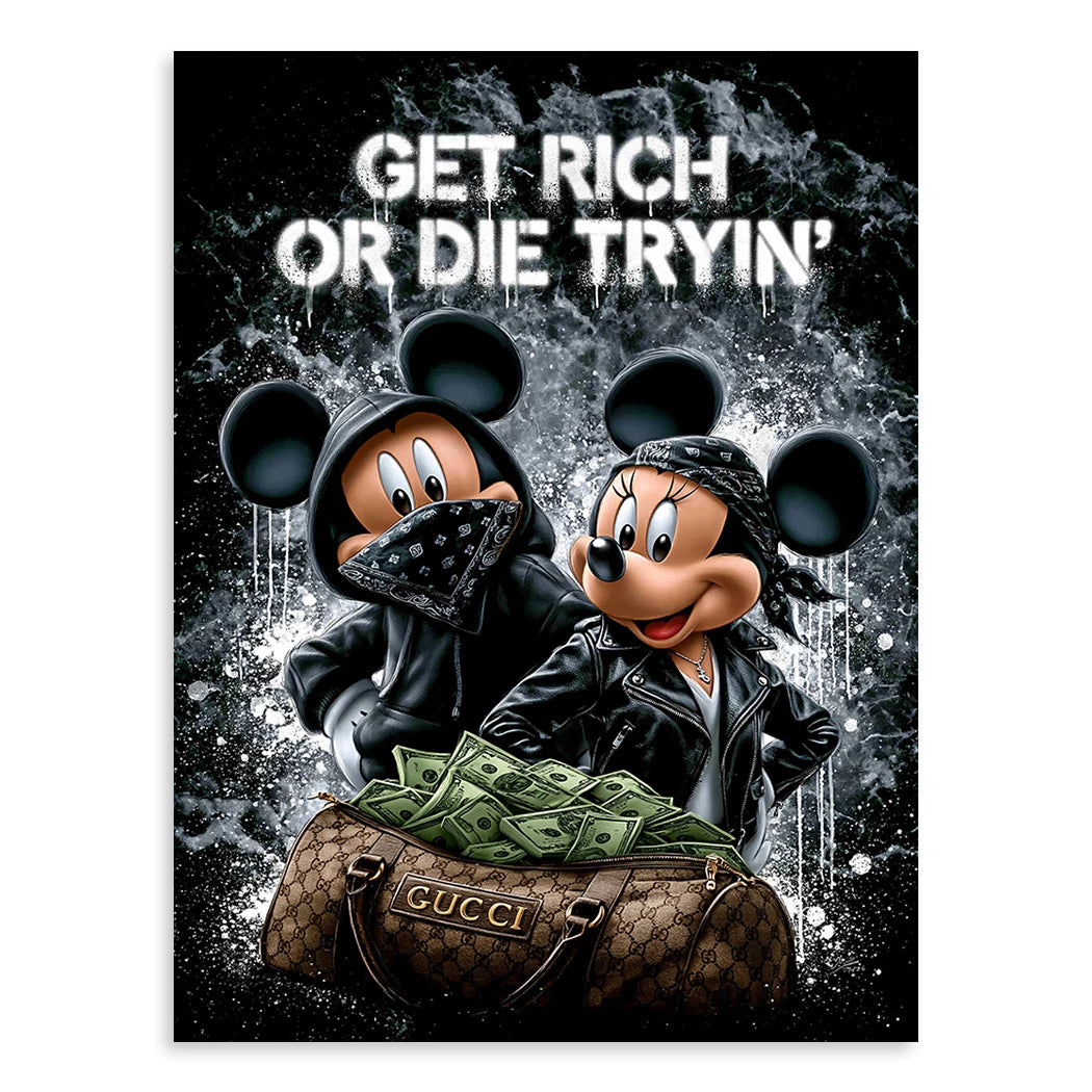 Micky Minnie Hustle Leinwand Bild