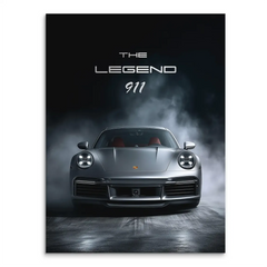 Silver Legend Porsche 911 Leinwand Bild