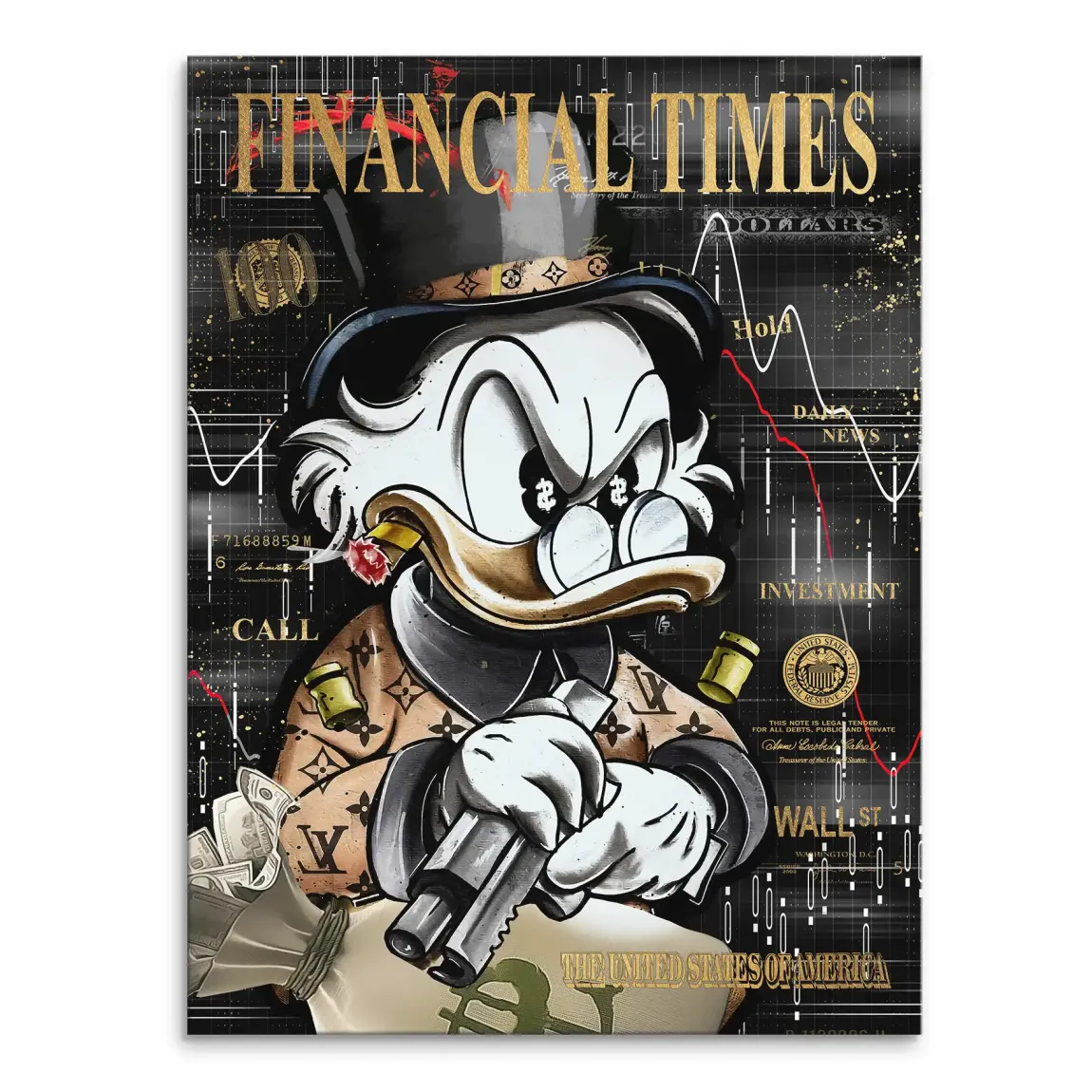 Financial Empire Duck Leinwand Bild