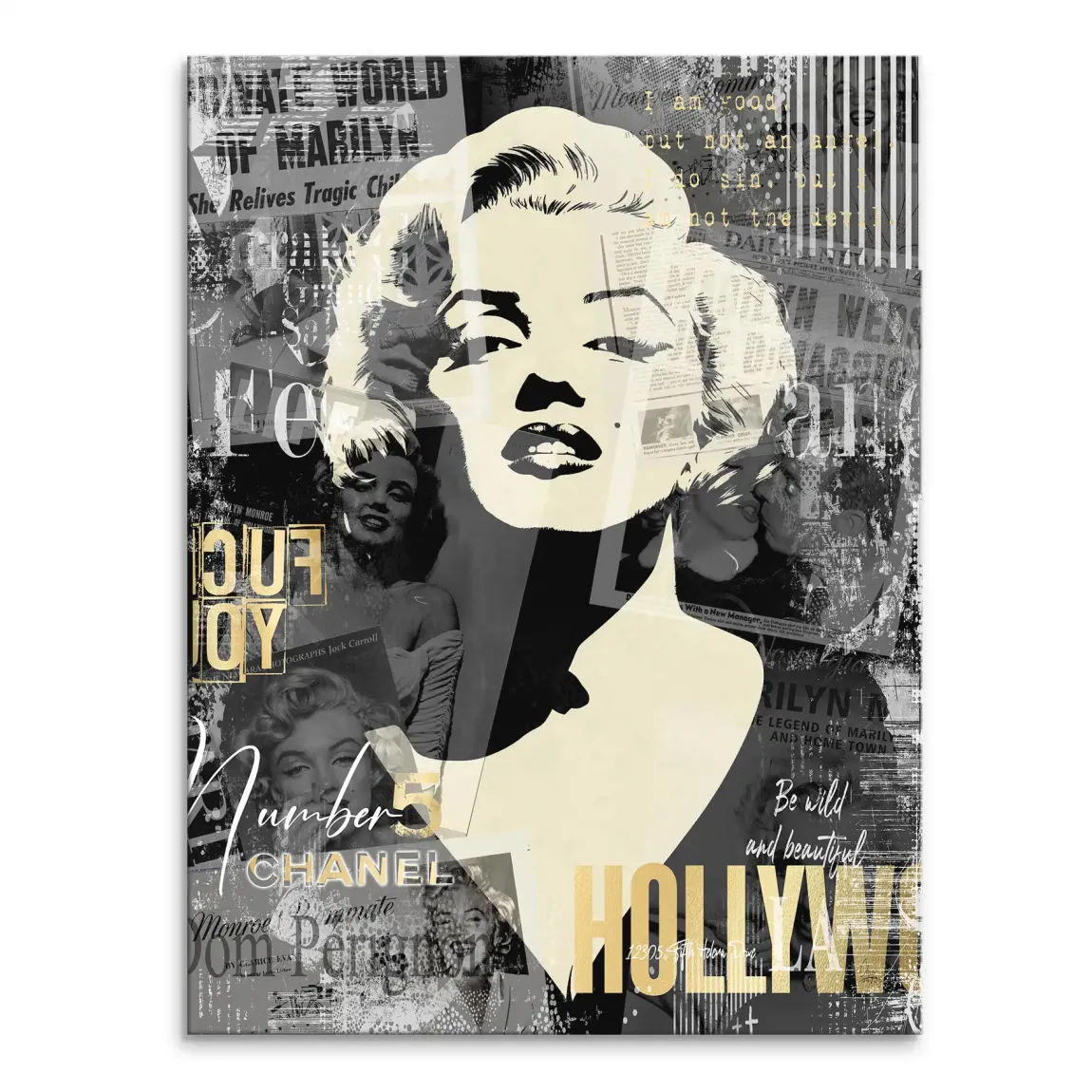 Marilyn Monroe Glamour News Leinwand Bild