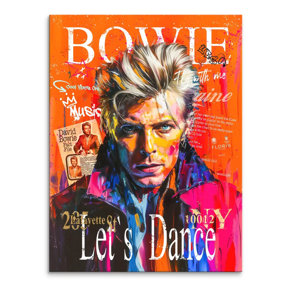 David Bowie Pop Art Vision Leinwand Bild INGALERIE