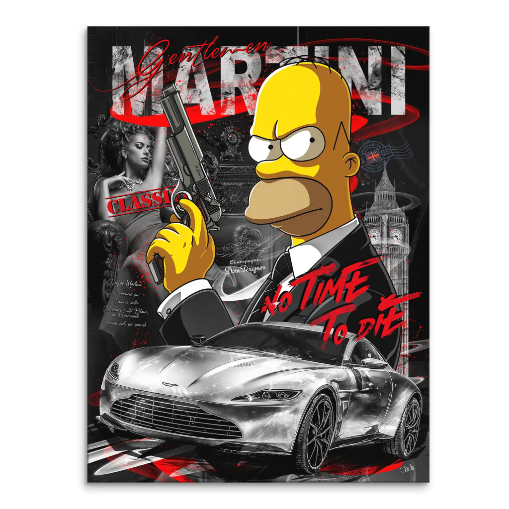 Homer No Time To Die Leinwand Bild INGALERIE