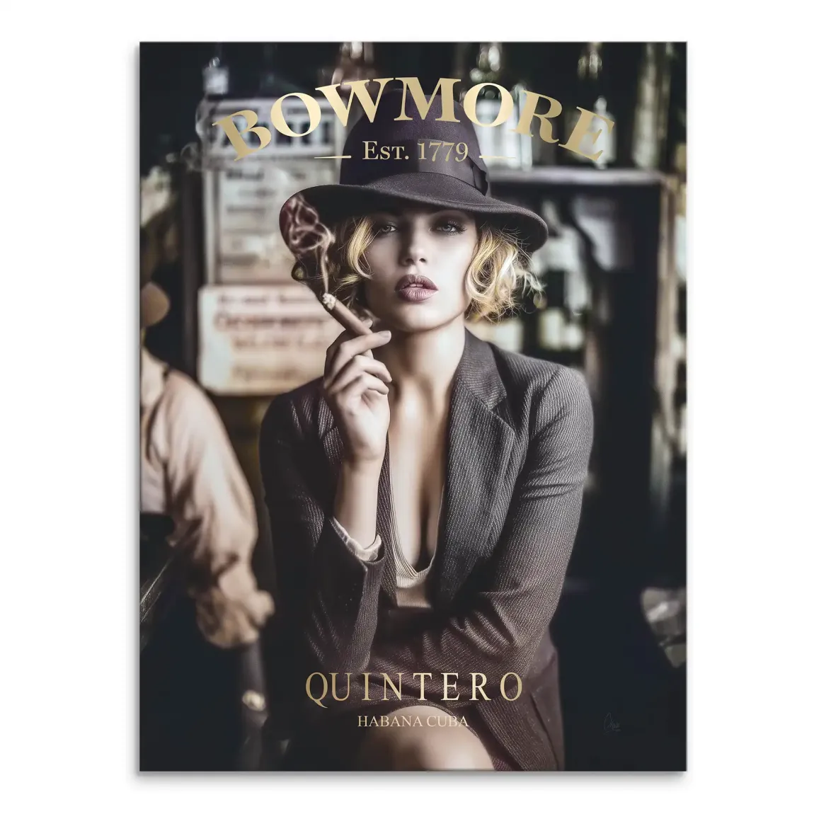 Whisky Noir Leinwand Bild