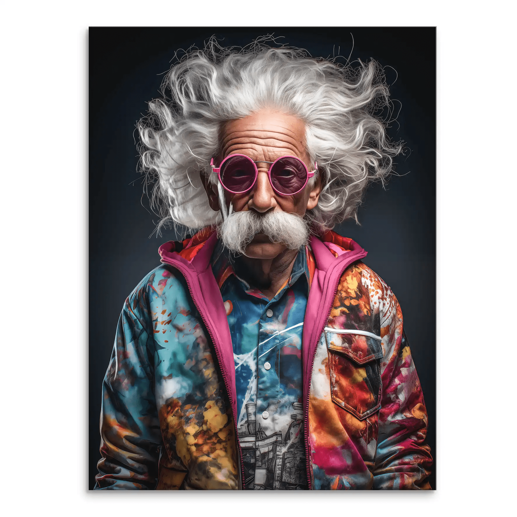 Einstein Hipster Style Leinwand Bild INGALERIE