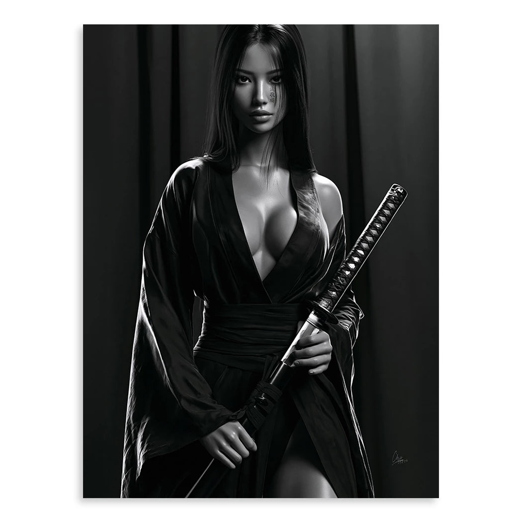 Samurai Lady Leinwand Bild