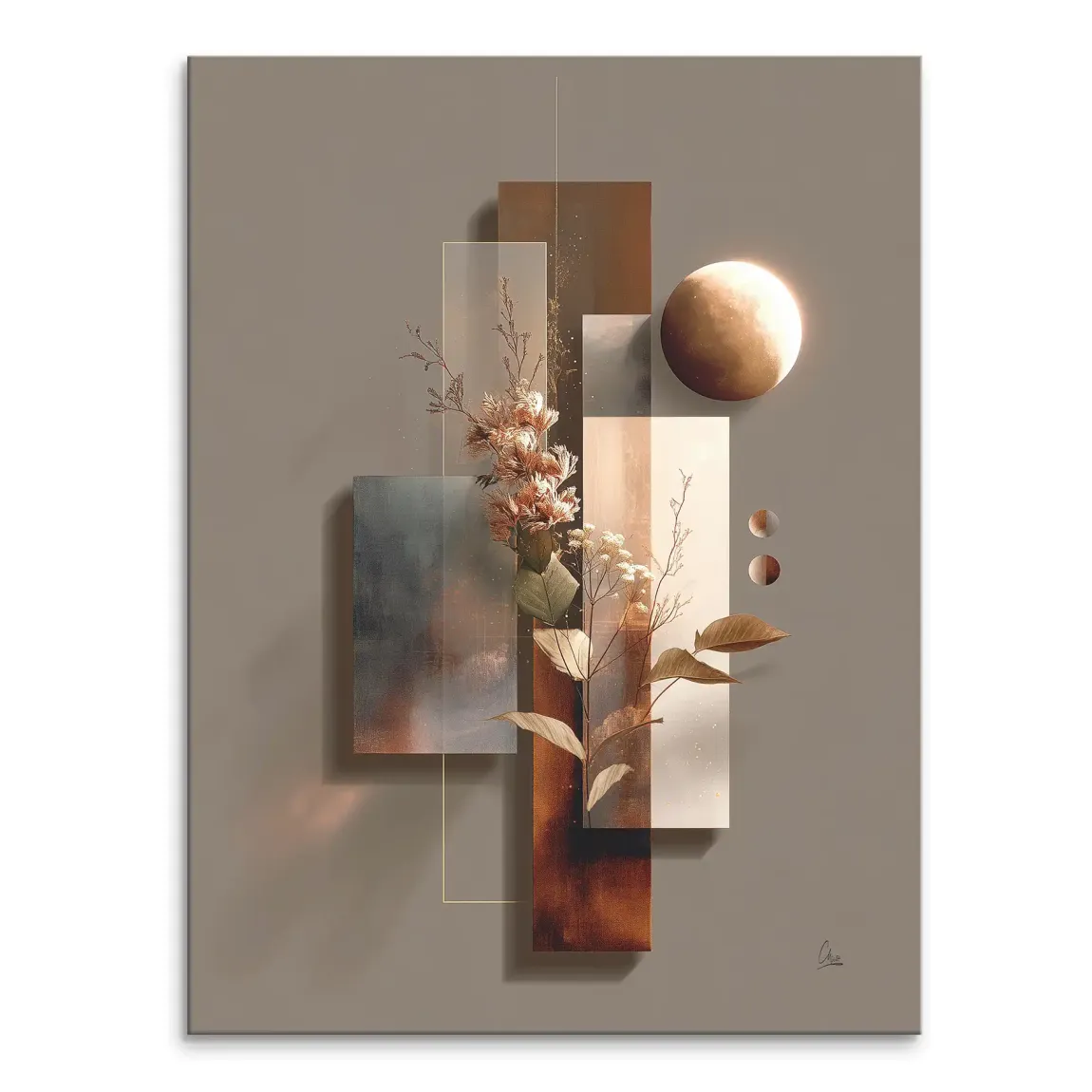 Celestial Bloom Harmony Leinwand Bild