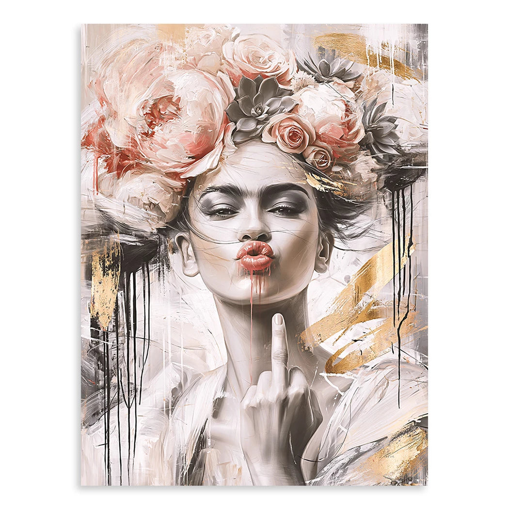 Frida Kahlo Attitude Leinwand Bild