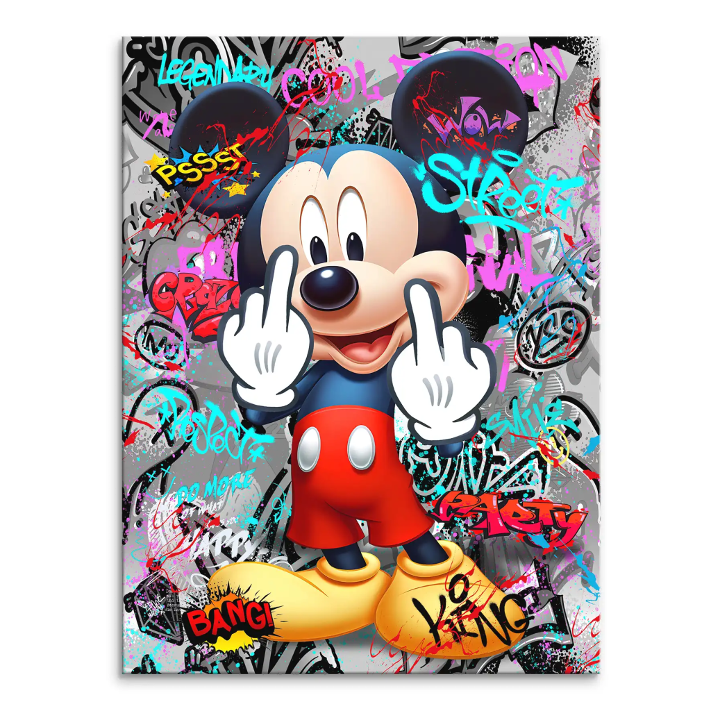 Micky Street Art Style Leinwand Bild INGALERIE