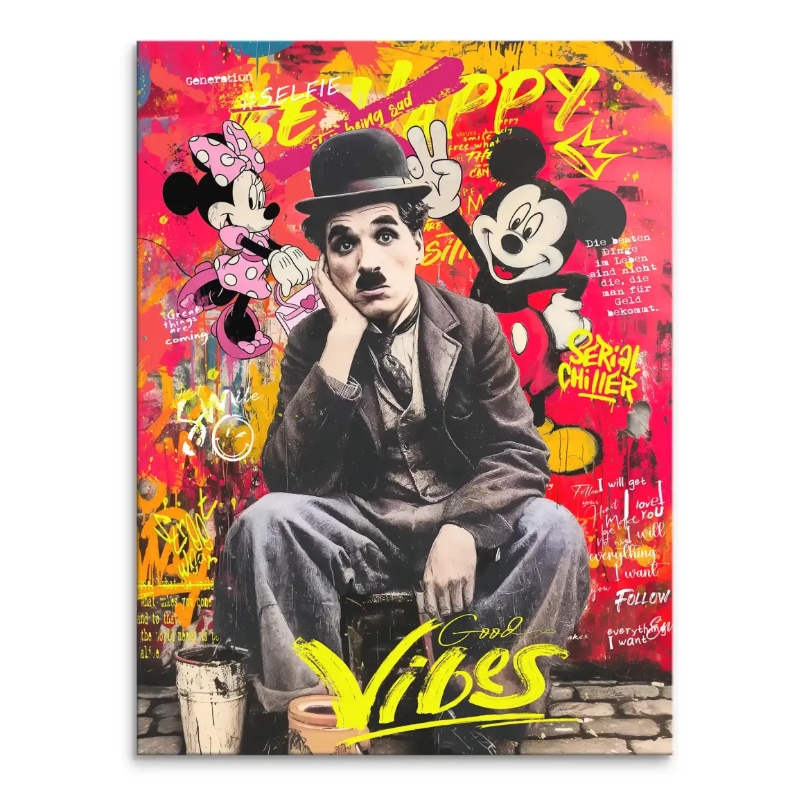 Legends Charlie & Micky Pop Art Leinwand Bild INGALERIE