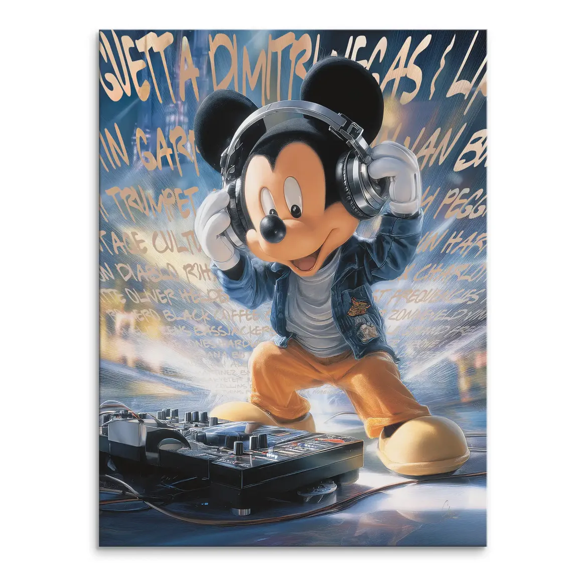 Micky Maus Sound of Style Leinwand Bild