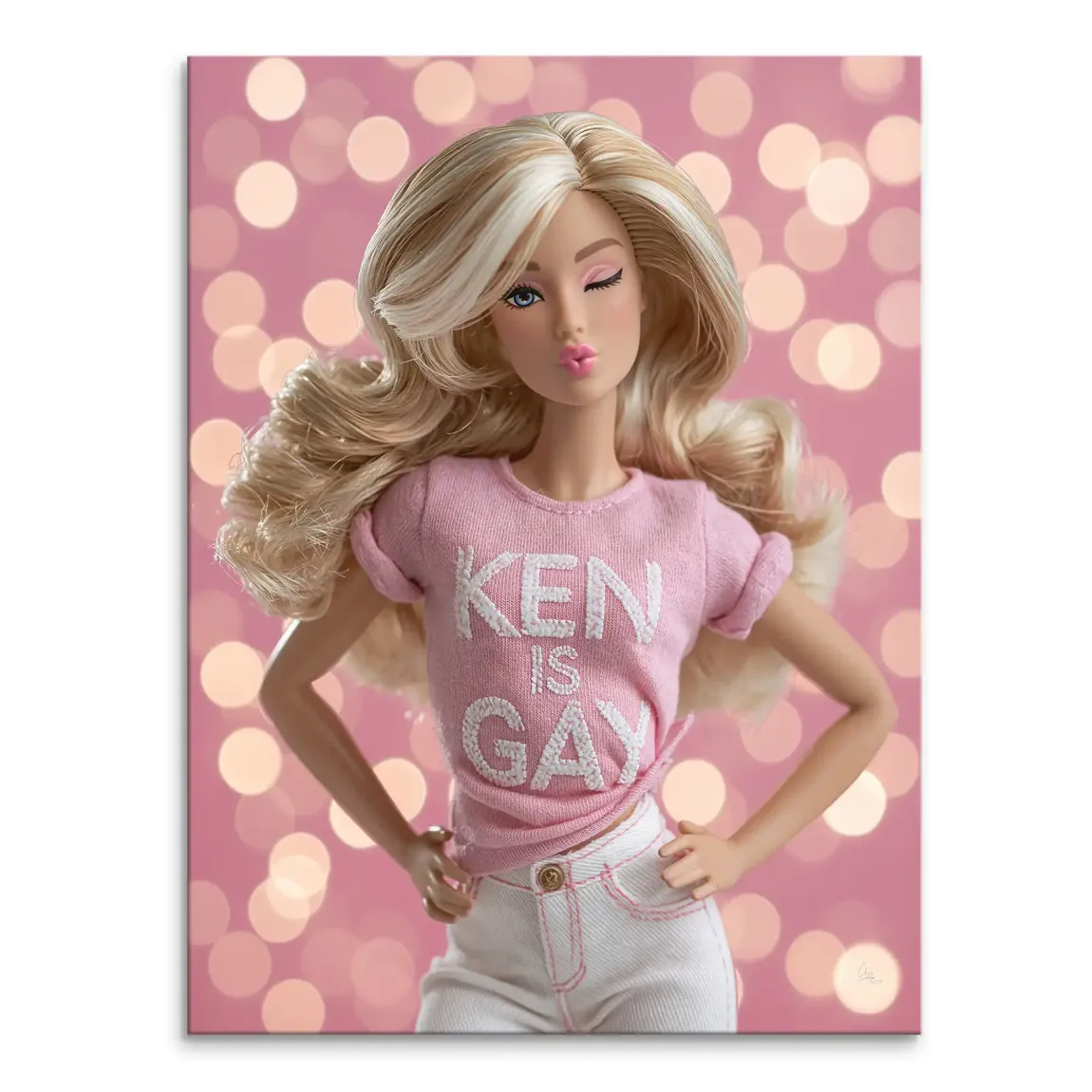 Barbie Ken is Gay Leinwand Bild