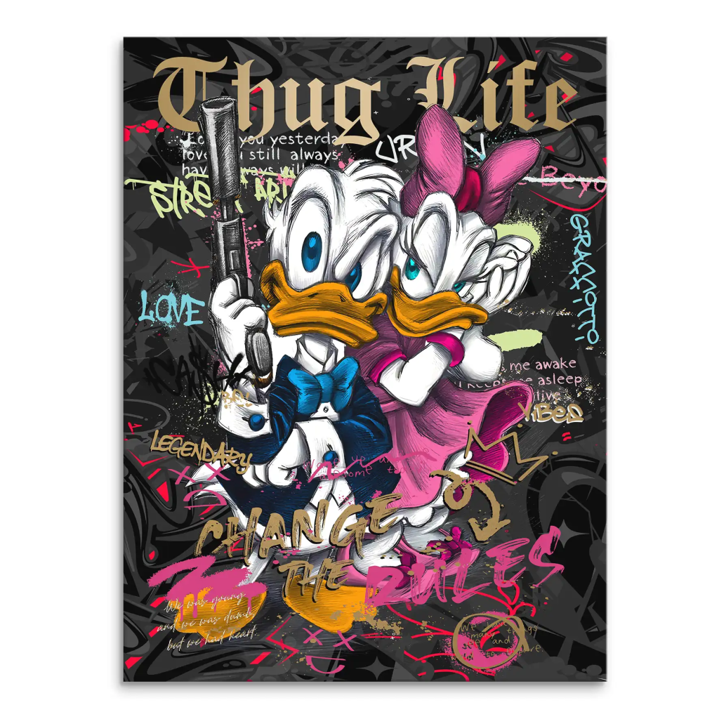 Donald Thug Life Leinwand Bild INGALERIE